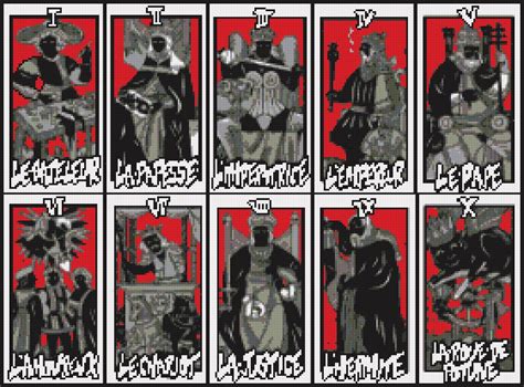 Persona 5 Tarot Cards Cross Stitch Patterns - Etsy