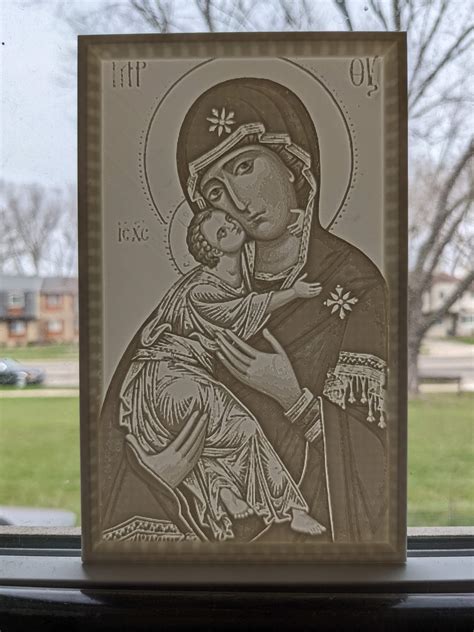 Our Lady of Vladimir Lithophane | 3D models download | Creality Cloud