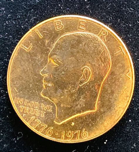 1776-1976- 24K GOLD LAYERED EISENHOWER BU BICENTENIAL $1 COIN ...