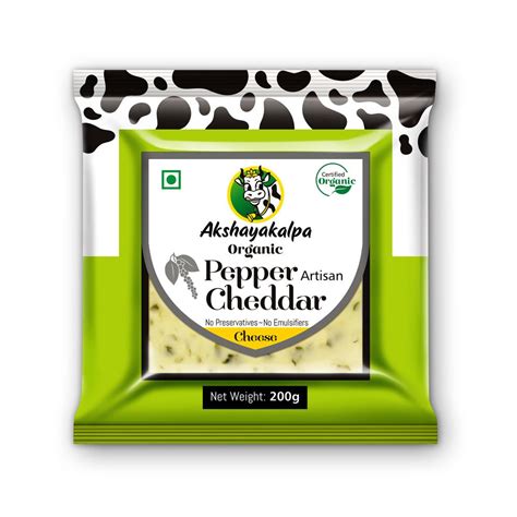 Akshayakalpa Organic Pepper Cheddar Cheese – Freshmills