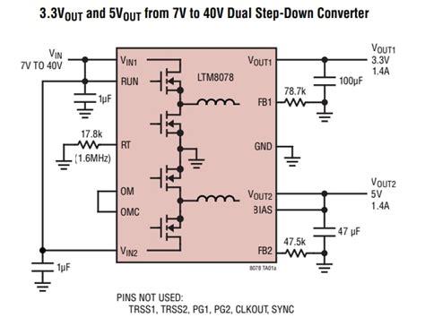 LTM8078 40VIN Silent Switcher μModule - ADI | Mouser