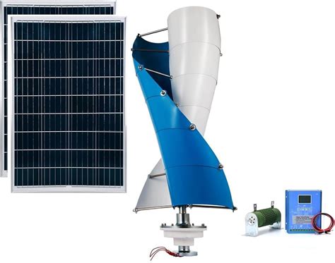 Amazon.com: CHRISK 5000W Wind Turbine Generator Kit with Controller Solar Panels Vertical Axis ...