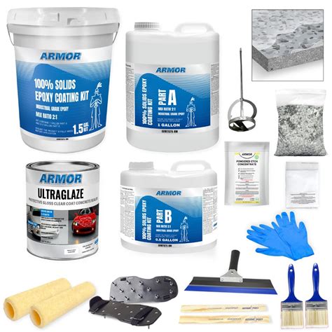 ArmorPoxy Garage Epoxy Floor Kit – 100% Solids - 2 India | Ubuy