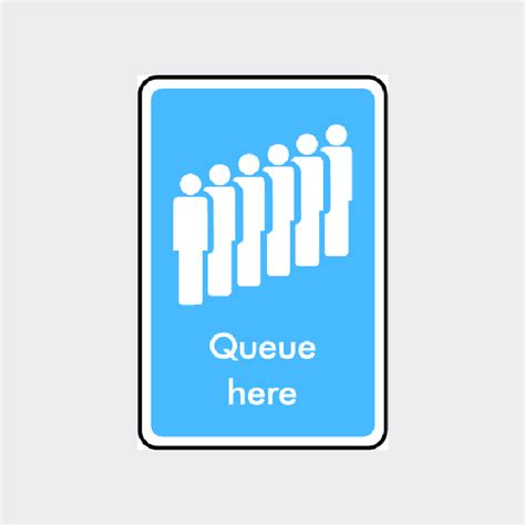 Image result for Raective Queue Sign