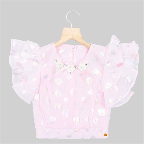 Buy Pink Polka Dots Skirt & Top for Girls – Mumkins