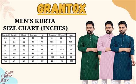 Buy GRANTOX Men's Lakhnavi Embroidered Mandarin Collar Adjustable ...