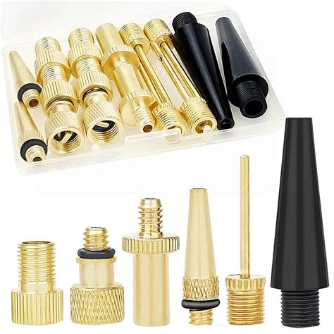 Hyacinth 16PCS Brass Presta and Schrader Valve Adapter, Bike Tire Valve ...