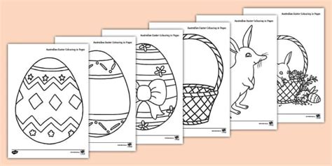 Australian Easter Colouring in Pages (teacher made) - Twinkl