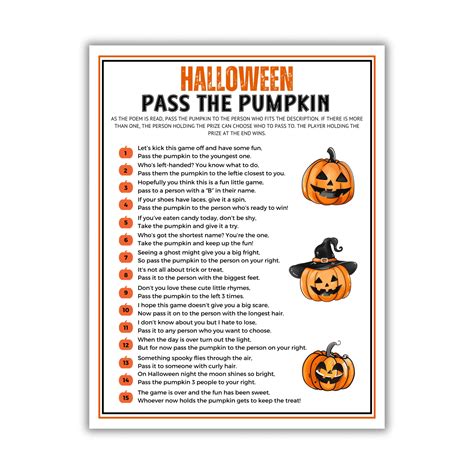 Pass The Pumpkin Game – Simplify Create Inspire