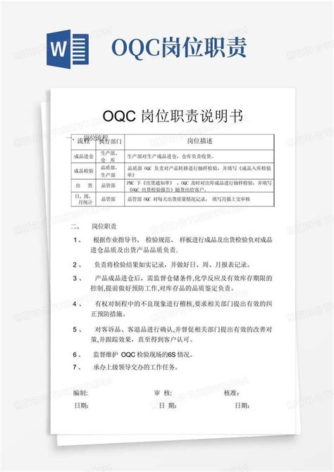 OQC岗位职责(1)_word文档在线阅读与下载_无忧文档