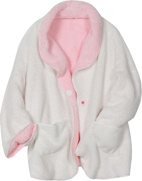 CATALOG CLASSICS Womens Bed Jacket with Pockets -Fleece Bed Jackets for ...