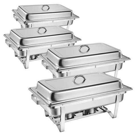 Buy Zelsius Chafing Dish Professional Set Grenoble, 4 x Stainless Steel ...
