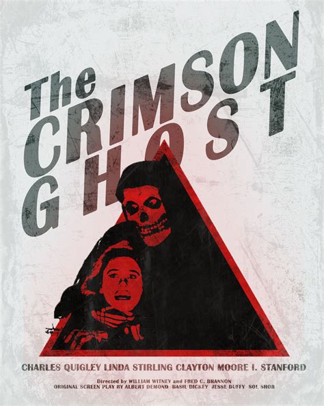 Old Movie Poster Design, "The Crimson Ghost" Old Movie Poster, Movie ...