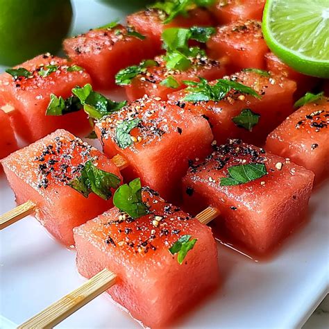 Watermelon Sticks with Lime and Tajin