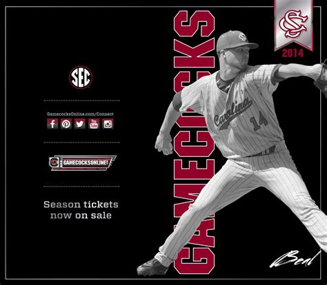 University of South Carolina Baseball Schedule Cards on Behance