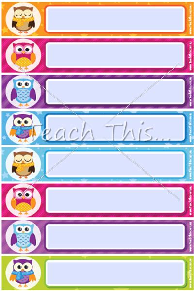 Owl Name Tags Printable Free - prntbl.concejomunicipaldechinu.gov.co