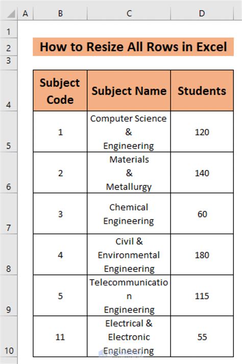 Image result for Excel Changing Multiple Row Sizes