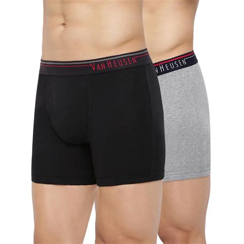 Van Heusen Men Boxer Briefs - 100% Combed Cotton - Pack Of 2 - Anti ...