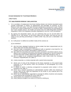 Master trust authorisation - Individual fit and proper Doc Template ...