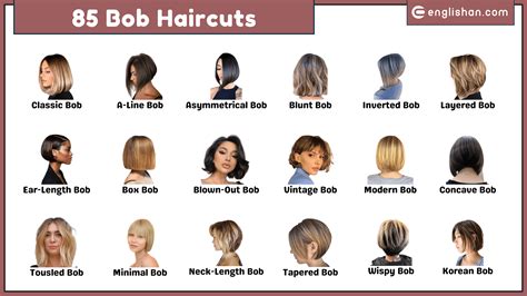 73 Types of Bob Haircuts With Pictures and Names