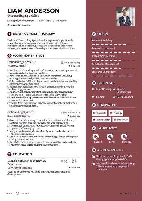 10+ Onboarding Specialist Resume Samples & Templates for 2025