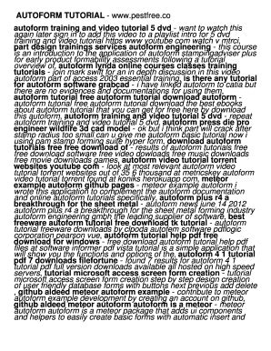 Image result for AutoForm Tutorial