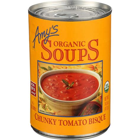 Amy's Organic Soup Chunky Tomato Bisque -- 12 fl oz Pack of 4 - Walmart.com