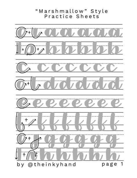 Free Calligraphy Practice Sheets Printable