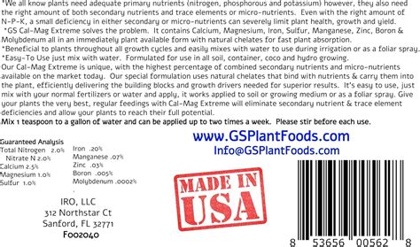 GSPlantFoods GS Plant Foods Cal-Mag Extreme Liquid 1 Quart India | Ubuy