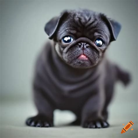 Adorable baby pug with cute watery eyes on Craiyon