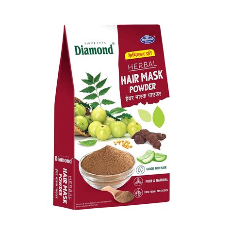Diamond Herbal Hair Mask Powder | Amla | Shikakai | Neem | Methi| Green ...