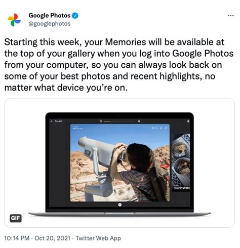 Google Photos Memories is now being rolled out for web users