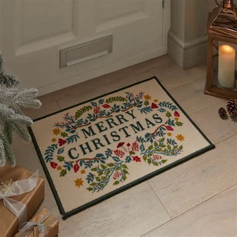 Traditional Merry Christmas Door Mat Welcome Door Mat - Etsy