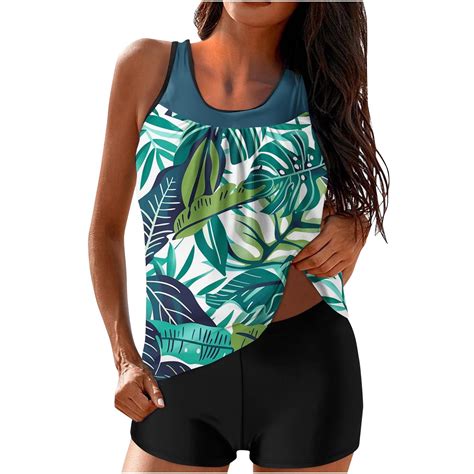 CKpwisy Blouson Tankini Swimsuits for Women 2 Piece Bathing Suits ...