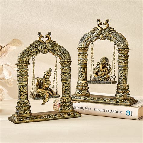 Buy Alpana Lucia Polyresin Krishna on Swing Figurine from Home Centre ...
