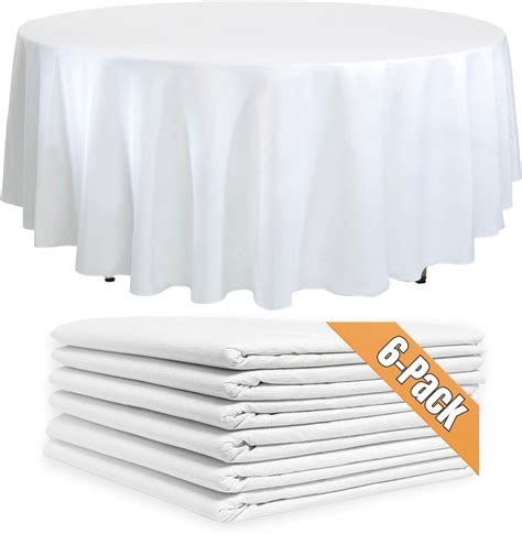 Amazon.com: Pantry Delight 6-Pack White Round Paper Tablecloths - 82in ...