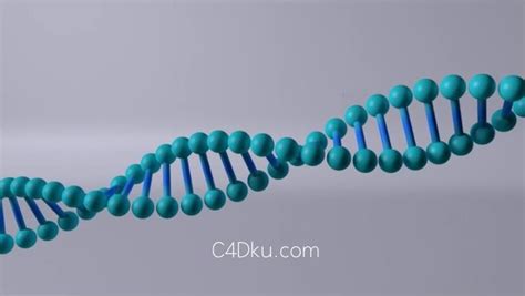 C4D制作科研绘图DNA分子结构动画模型建模3D资源下载-C4D库