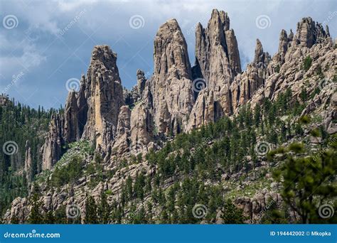 Beautiful Spires Rock Formations in Custer State Park Along the Needles ...