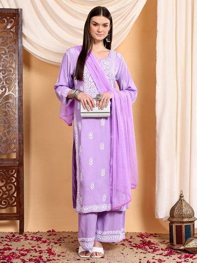 Handmade Lucknowi Chikankari Clothing for Women - Poshak Chikan Studio