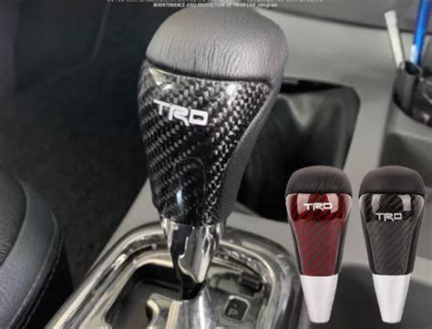 Carbon Fiber TRD Car Gear Knob Manual Automatic TRD Universal Auto Pus ...