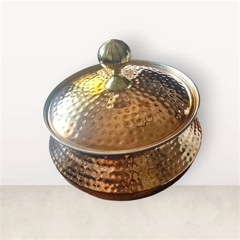 Copper Cooking Biryani Handi with Kalai Lining – 3.5L Traditional Cookware