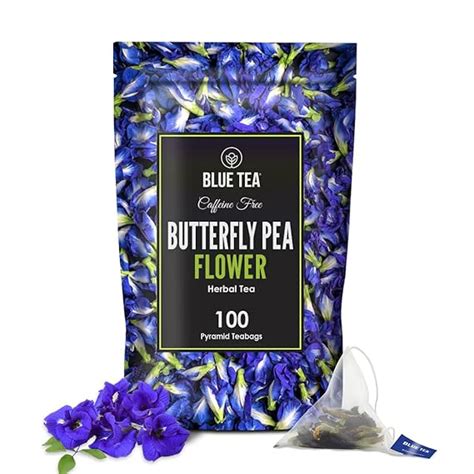 BLUE TEA - Butterfly Pea Flower Tea - 100 Tea Bags - Plant Based ...