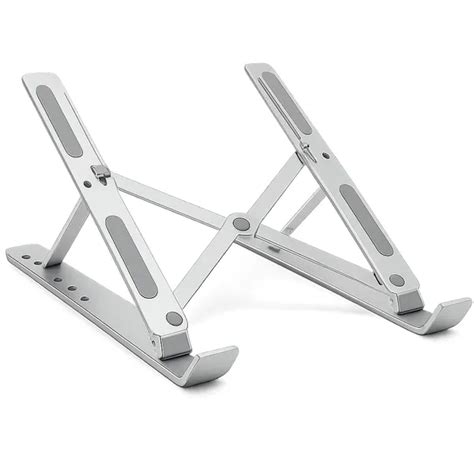 MYL MOUNTS Silver Aluminium Laptop Stand, 7 Angle Adjustable ...