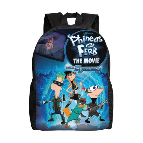 Phineas And Ferb Backpacks Lightweight Bookbags Casual Daypack For ...