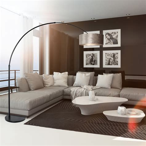 Sparkled Light arc floor lamp black/silver | Lights.co.uk