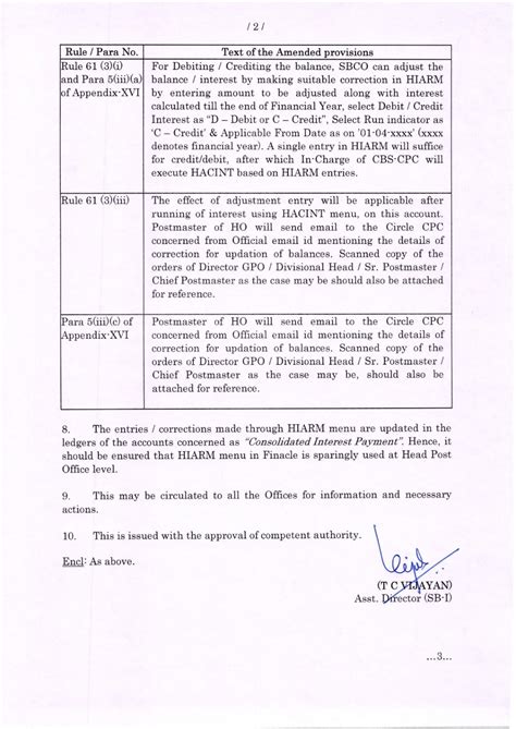 SB Order 09/2022 - Execution of HACINT menu in Finacle CBS and ...