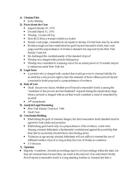 In Re Winship - dsf - Citation/Title In Re Winship Facts About the Case ...