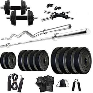 Body Maxx 30KG Weight Plates,4 Rods Home Gym Complete Fitness Package ...