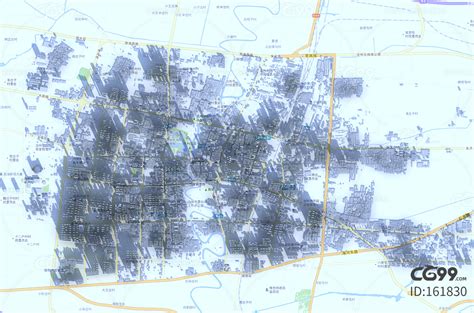 沧州市模型 沧州市智慧城市模型 沧州市数字城市模型 沧州市城市规划模型 3D模型简模 效果图鸟瞰-cg模型免费下载-CG99