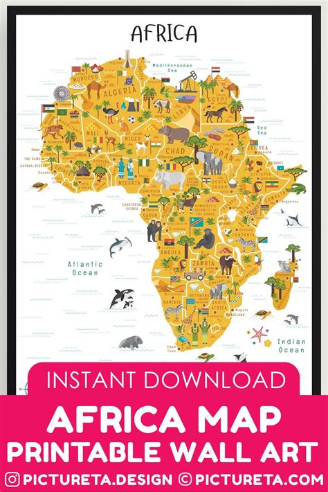 Africa Map For Kids